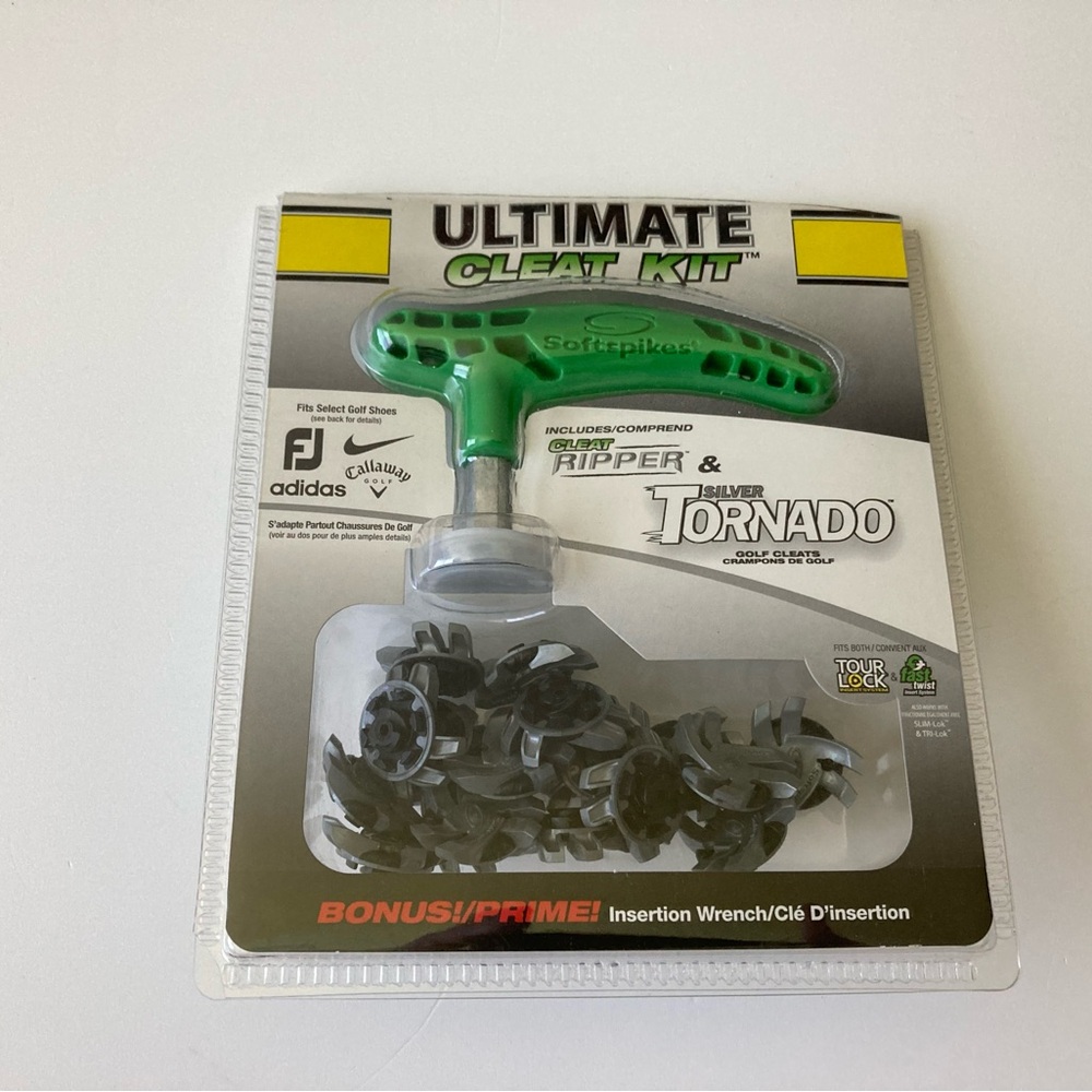 Silver Tornado Ultimate Golf Cleat Kit Softspikes Ripper